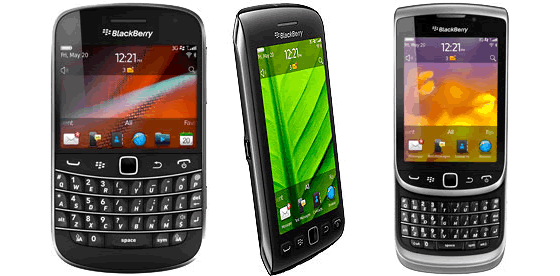 Blackberry launches the 9900 9930 Bold and 9810 9850 & 9860 Torch
