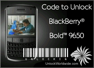 How do I unlock Blackberry Bold 9650 - Find network MEP code