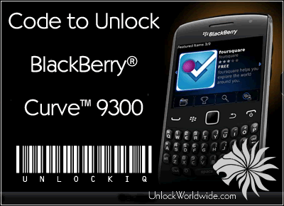 How do I unlock Blackberry Curve 9300 - Get network MEP code