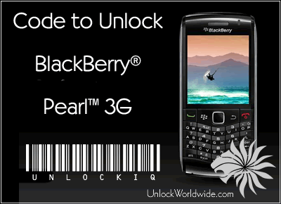 Unlock Blackberry Pearl 3G - Network MEP Code