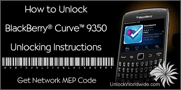 How to unlock BlackBerry Curve 9350 - Unlocking Instructions