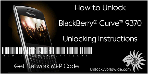 How to unlock Blackberry Curve 9370 - Unlocking Instructions