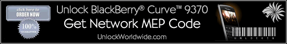 Unlock Blackberry Curve 9370 - Get network MEP code