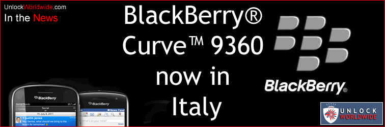blackberry 9360 curve now on 3 Italy, Telecom Italia, Vodafone and Wind