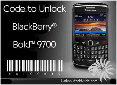 How do I unlock Blackberry Bold 9700 - Get network MEP code