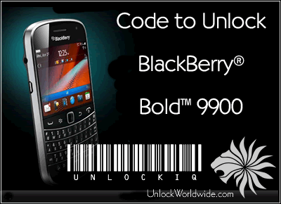 how to unlock a blackberry bold 9900 mobile phone